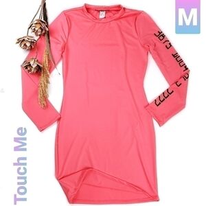 Touch Me Hot Pink Body Contour Slip Dress M